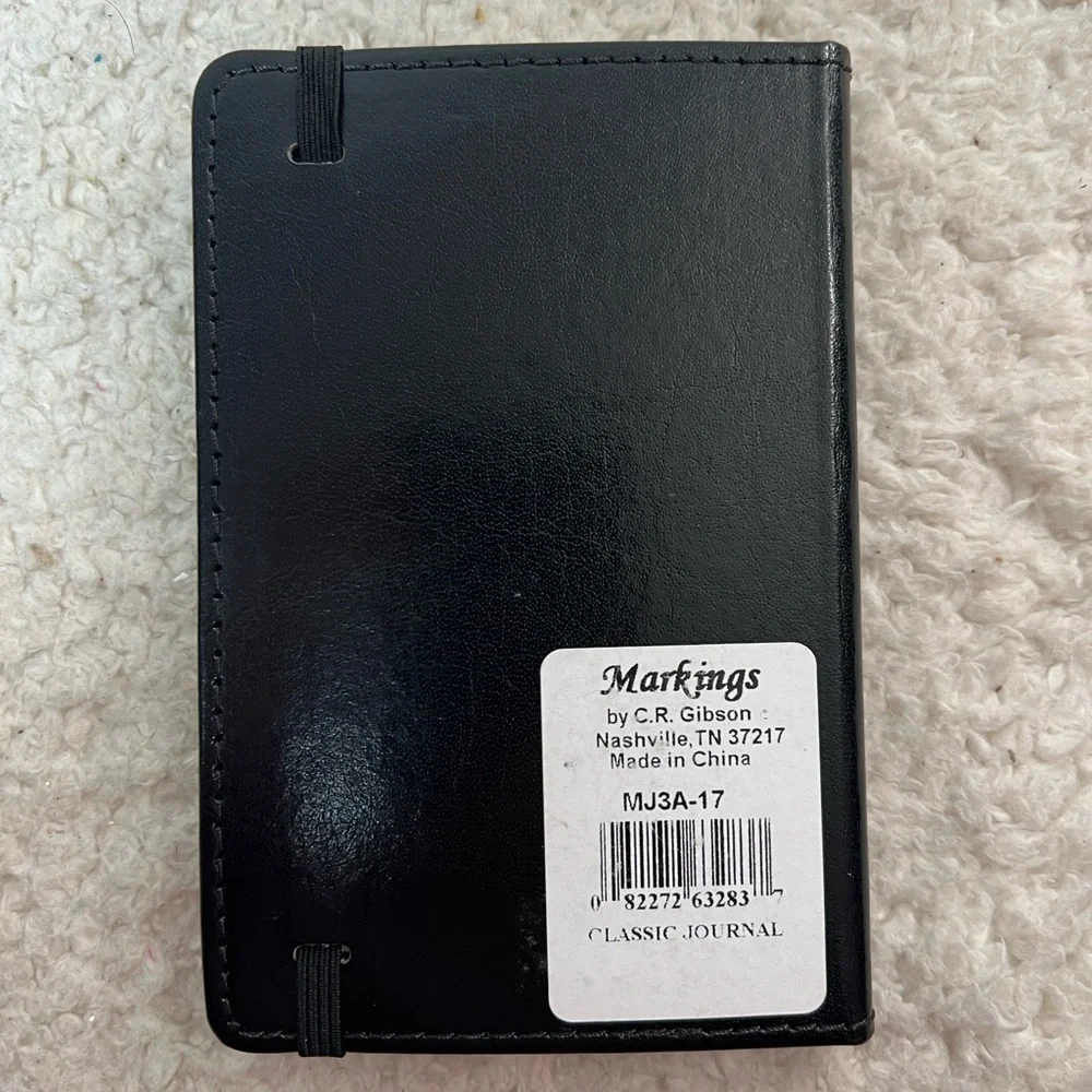 ☀️2/$14☀️C.R. Gibson/Markings Black Lined Page Journal Notebook